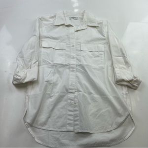 babaton women’s white button down shirt S L18-27